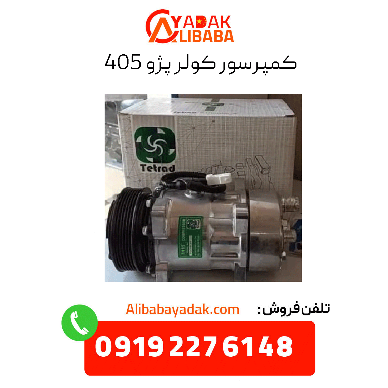 peugeot-405-air-conditioner-compressor کمپرسور کولر پژو 405