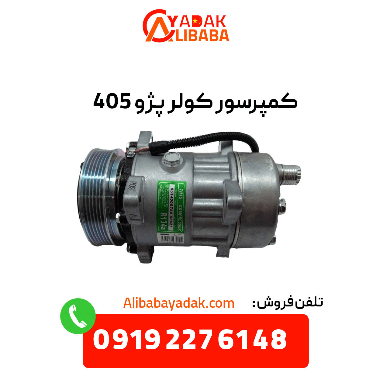 peugeot-405-air-conditioner-compressor کمپرسور کولر پژو 405